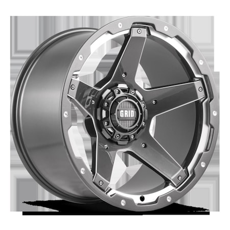 Grid Wheels 20 x 9 in. Gloss Graphite with Natural Accents Wheels for 1996-1999 Acura SLX GRW-429237G158